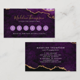 Elegante Paarse Marmeren Agaat Geode Klantenkaartje