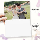 Elegante Paarse, Mauve Lila, Pastel Bloemen bruilo Bedankkaart