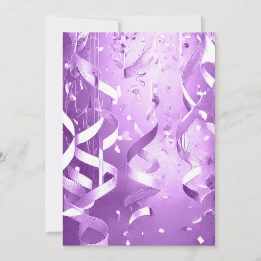 Elegante Paarse middag feest op de avond Kaart (Achterkant)