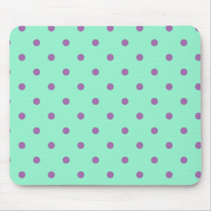 Elegante paarse mint polka stippen muismat