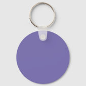 Elegante Paarse Monogram Beginletter Sleutelhanger (Achterkant)