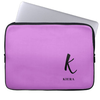 Elegante paarse monogram laptophoes laptop sleeve