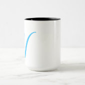 Elegante Paarse Monogram Letter W Koffie Mok (Midden)
