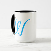 Elegante Paarse Monogram Letter W Koffie Mok (Voorkant links)