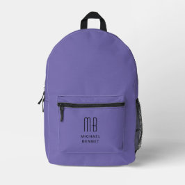 Elegante paarse monogrammen bedrukte rugzak