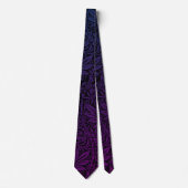 Elegante paarse ombre bloempatroon stropdas (Voorkant)