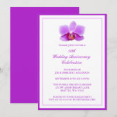 Elegante Paarse Orchidee 50ste Trouwdag Kaart (Voorkant / Achterkant)