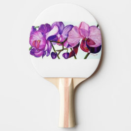 Elegante Paarse Orchidee Bloem Tafeltennis Tafel Tafeltennisbatje
