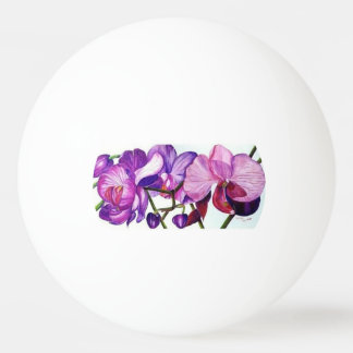 Elegante Paarse Orchidee Bloem Tafeltennistafel Pingpongbal