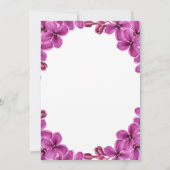 Elegante Paarse Orchidee Rozen Bloemen 30ste Verja Kaart (Achterkant)