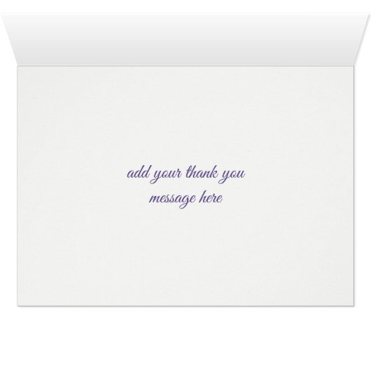 Elegante Paarse Orchideeën Bloemen Dank u kaart (Binnen Horizontaal (Onder))