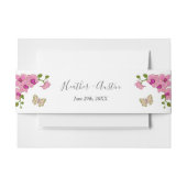 Elegante Paarse Orchideeën Bohemian bruiloft Uitnodigingen Wikkel (Voorkant Voorbeeld)