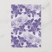 Elegante Paarse Orchideeën Trouwinformatie Kaarten (Achterkant)