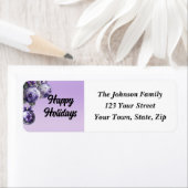 Elegante Paarse Ornament vakantie Etiket (Insitu)