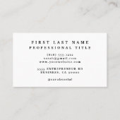 Elegante Paarse Pansy Flowers Visitekaartjes (Achterkant)