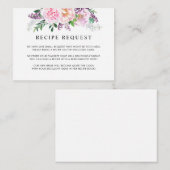 Elegante Paarse Pastel Douche / Trouwrecept Informatiekaartje (Voorkant / Achterkant)