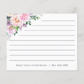 Elegante Paarse Pastelkleurige Bruidsdouche Recept (Achterkant)