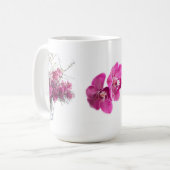 Elegante Paarse Phalaenopsis Orchideeën Mok (Voorkant links)
