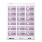Elegante Paarse Polka Dots Adreslabel Etiket (Full Sheet)
