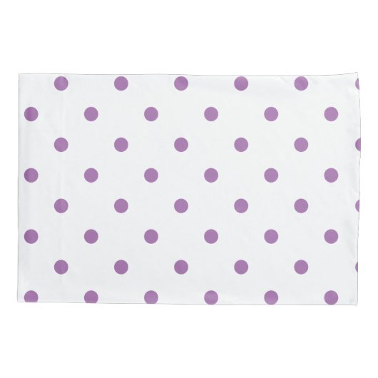 elegante paarse polka-stippen kussensloop (Achterkant)