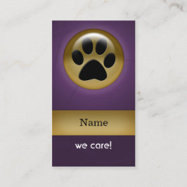 Elegante paarse pootafdruk Visitekaartjes voor die