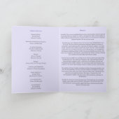 Elegante Paarse rouwrouwdienst Programma (Binnen)