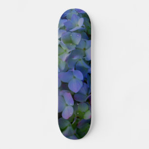 Elegante paarse roze blauw bloemen hortensia's skateboard
