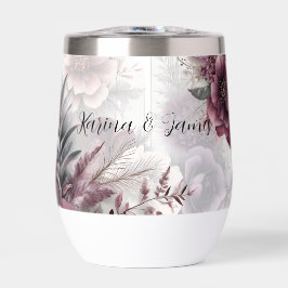 Elegante paarse, roze en kastanjebruine bloemen