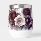 Elegante paarse, roze en kastanjebruine bloemen (Achterkant)