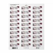 Elegante paarse, roze en kastanjebruine bloemen etiket (Full Sheet)