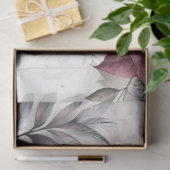 Elegante paarse, roze en kastanjebruine bloemen tissuepapier (Geschenk)