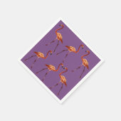 Elegante Paarse roze flamingo servetten (Hoek)