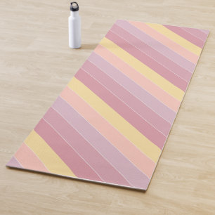 Elegante Paarse roze gele pastelkleuren Sjabloon Yogamat