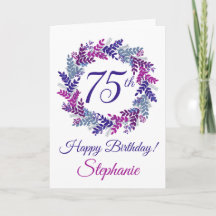 Elegante Paarse Roze Krans 75e Verjaardag