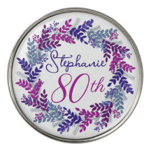 Elegante Paarse Roze Krans 80ste Verjaardag