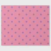 Elegante paarse roze stippen cadeaupapier (Vlak)