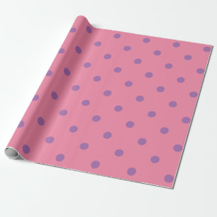 Elegante paarse roze stippen cadeaupapier