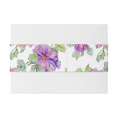 Elegante paarse roze waterverf bloemen uitnodigingen wikkel (Achterkant Voorbeeld)