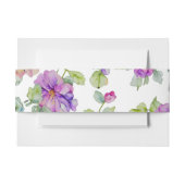 Elegante paarse roze waterverf bloemen uitnodigingen wikkel (Voorkant Voorbeeld)