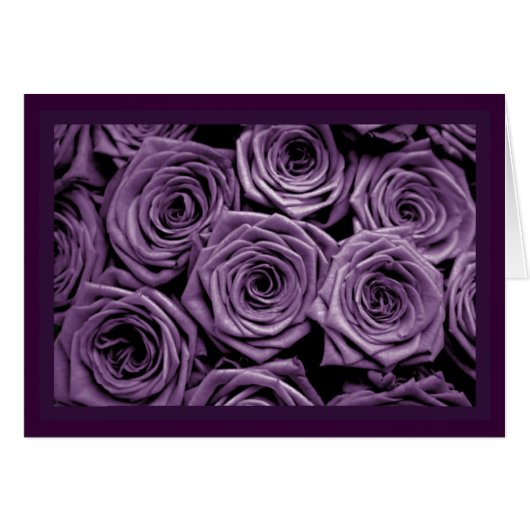 Elegante Paarse Rozen Valentijns (Voorkant Horizontaal)