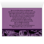 Elegante Paarse Rozen Valentijns (Binenzijde Horizontaal (Onderkant))