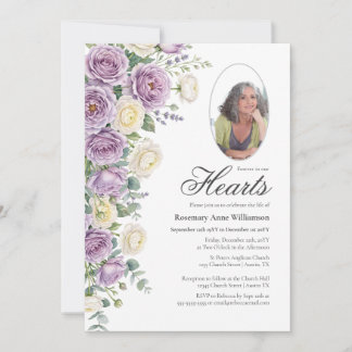Elegante Paarse Rozen Voor Altijd In Onze Harten R Kaart