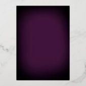 Elegante Paarse Rozen wervelgoud Quinceanera Folie Uitnodiging (Achterkant)