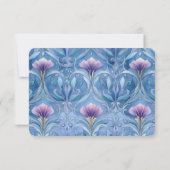 Elegante Paarse RSVP Kaart (Achterkant)
