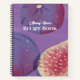 Elegante Paarse Schilderachtige Vijgen Fruit Recep Notitieboek