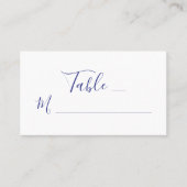 Elegante Paarse script kalligrafie op witte bruilo Plaatskaartje (Voorkant)