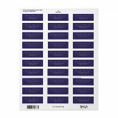 Elegante paarse serif retouradreslabels etiket (Full Sheet)