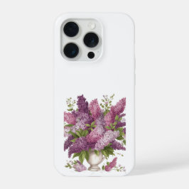 Elegante Paarse Seringbloemen Boeket Vaas iPhone  15 Pro Case