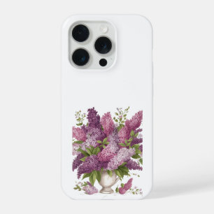 Elegante Paarse Seringbloemen Boeket Vaas iPhone 15 Pro Case