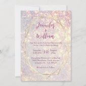 Elegante Paarse Sparkle Glitter Bruiloft Kaart (Voorkant)